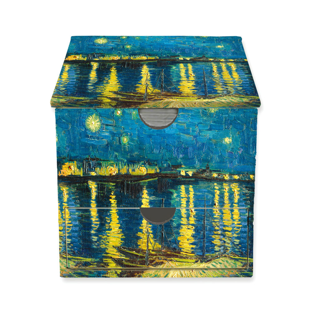 Memo Cube: Vincent van Gogh, Sternennacht über der Rhone (Flame Tree Publishing)