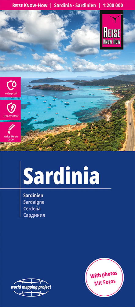 Reise Know-How Landkarte Sardinien / Sardinia (1:200.000)