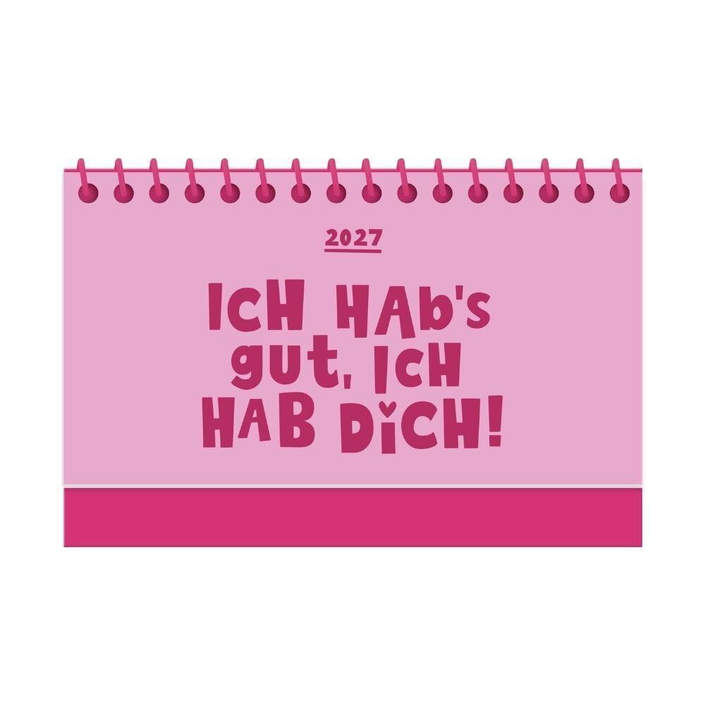 Mini-Kalender Colour Up 2027 Ich habs gut, ich hab dich