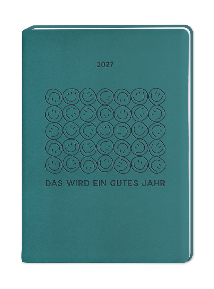 Terminplaner Lederlook 2027 Petrol