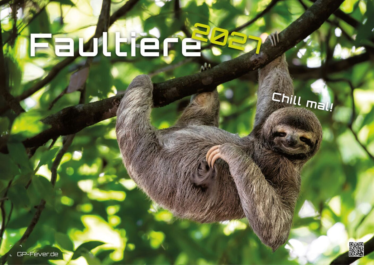 Faultiere - Chill mal! - 2027 - Kalender DIN A3 (Gp-Fever.De)