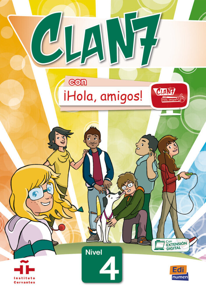 Clan 7 con ¡Hola, amigos! 4, m. 1 Buch, m. 1 Beilage (Editorial Edinumen)