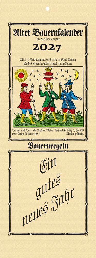 Alter Bauernkalender 2027 (Leykam Alpina)
