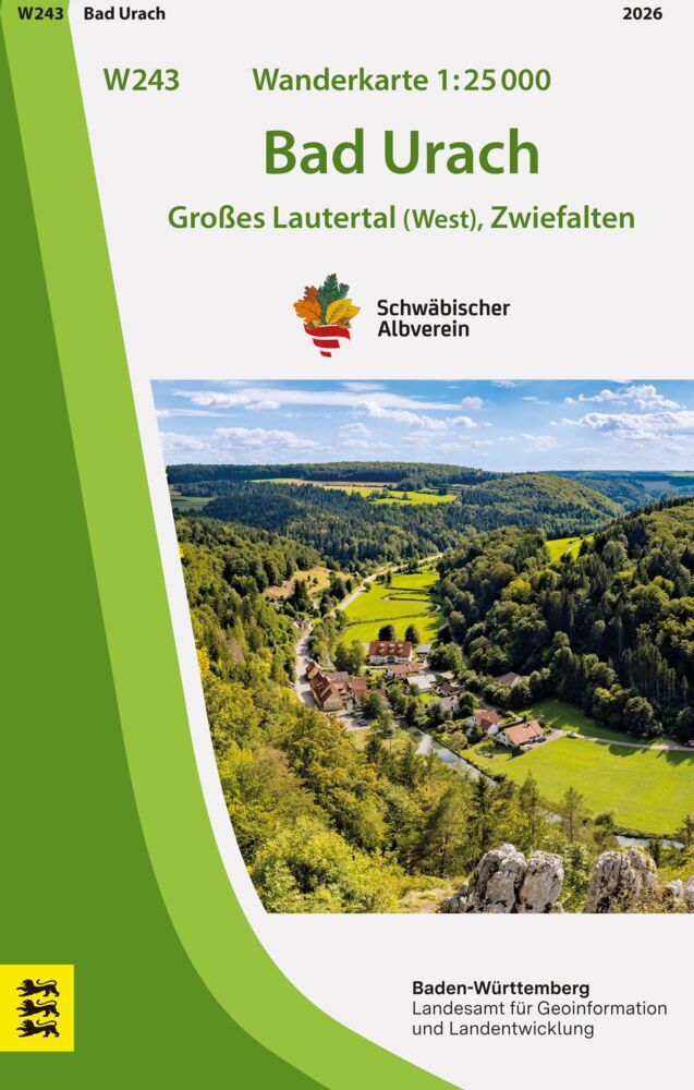 W243 Wanderkarte 1:25 000 Bad Urach (Lgl-Bw)