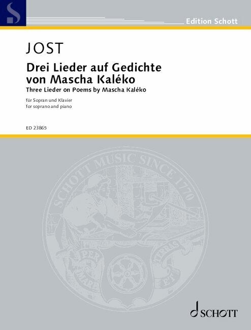 Drei Lieder auf Gedichte von Mascha Kaléko