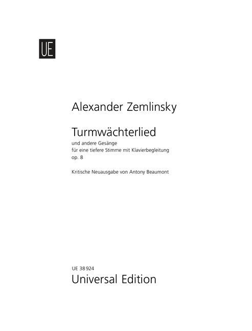 Turmwächterlied und andere Gesänge op. 8 (Antony Beaumont)
