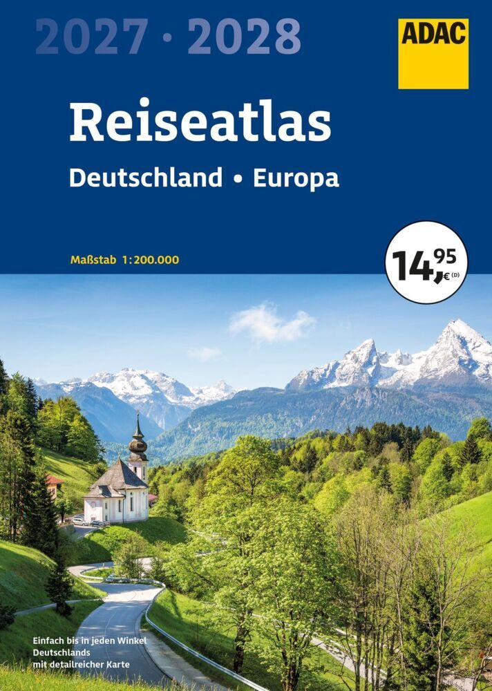 ADAC Reiseatlas 2027/2028 Deutschland 1:200.000, Europa 1:4, 5 Mio.