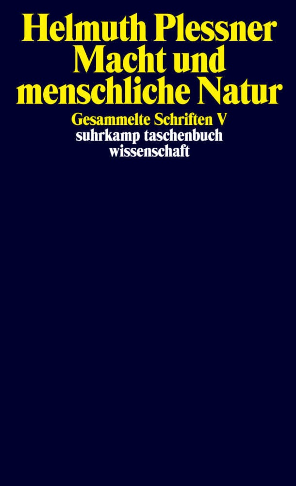 Macht und menschliche Natur (Helmuth Plessner)