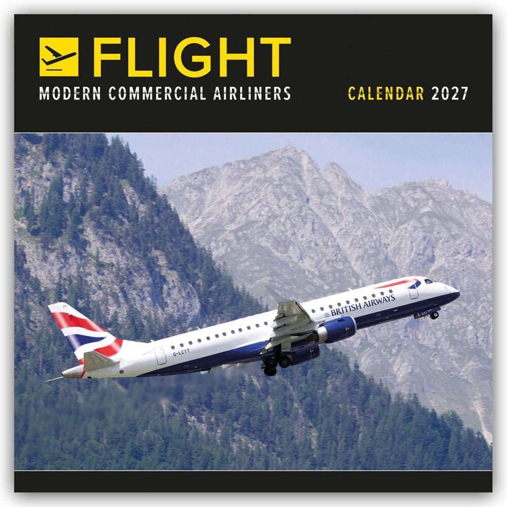Flight - Modern Commercial Airliners - Passagierflugzeuge 2027 - Wand-Kalender (Carousel Calendar)