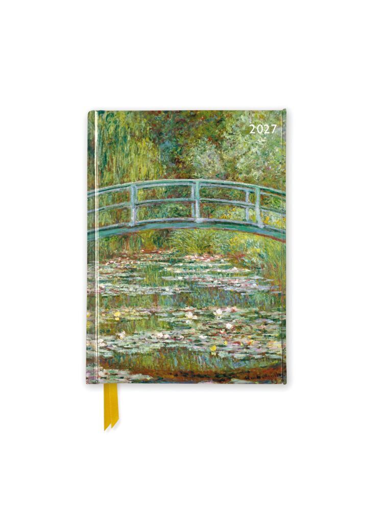 Claude Monet - Die Japanische Brücke - Taschenkalender 2027 (Flame Tree Publishing)