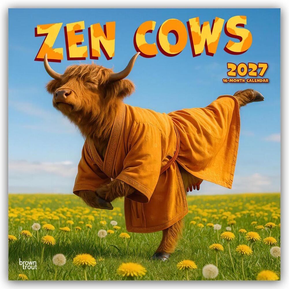 Zen Cows - Zen Kühe 2027 - 16-Monatskalender (Browntrout Publishers Inc)
