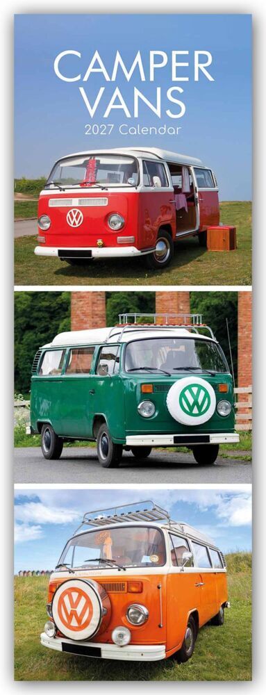 Camper - Camper Vans - Slimline-Kalender 2027 (Gifted Stationery Co. Ltd)