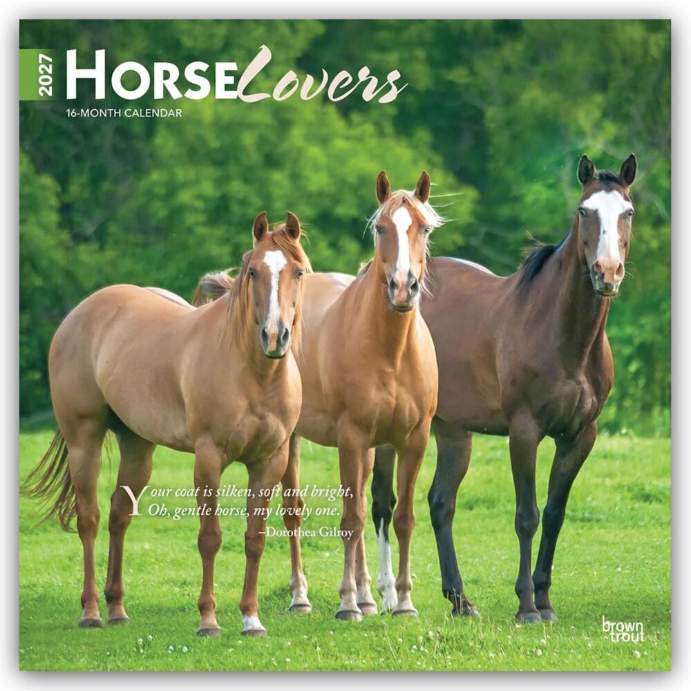 Horse Lovers - Pferdeliebhaber 2027 - 16-Monatskalender (Browntrout Publishers Inc)