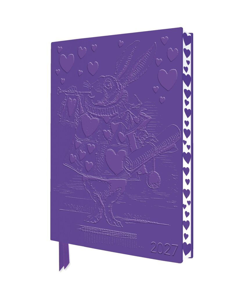Alice im Wunderland - Weißer Hase - Tischkalender 2027 (Flame Tree Publishing)