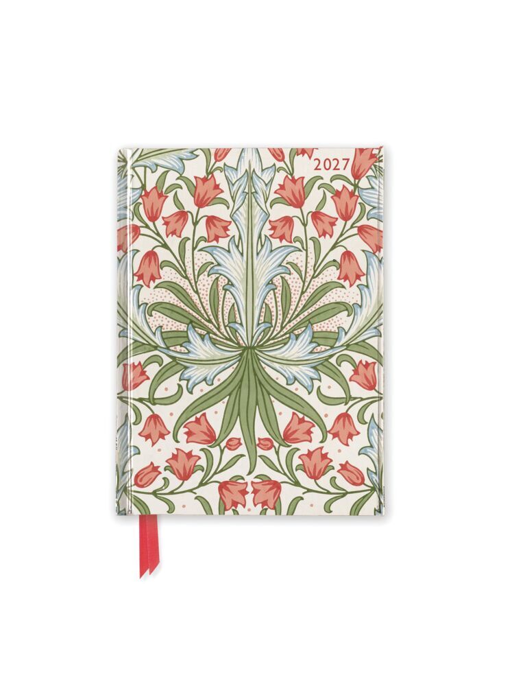 William Morris Gallerie - Glockenblume - Taschenkalender 2027 (Flame Tree Publishing)