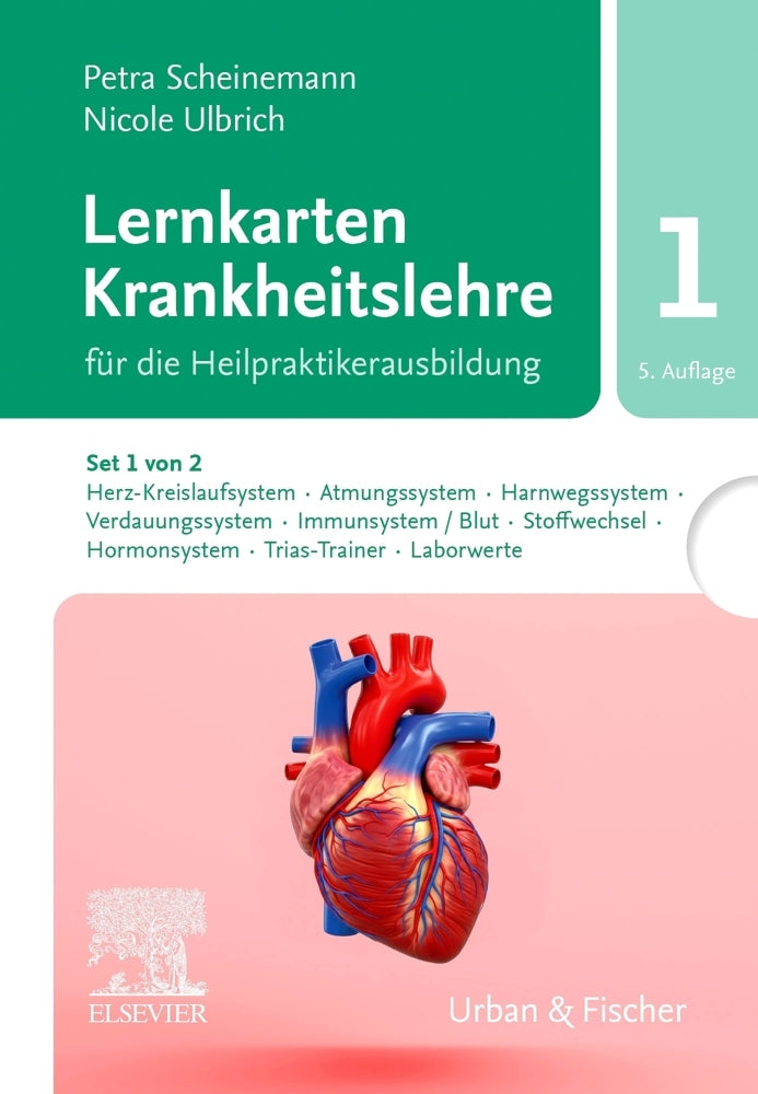 Lernkarten Krankheitslehre Set 1 für die Heilpraktikerausbildung. (Set 1 von 2, Karten A-G, T, U) (Petra Scheinemann)