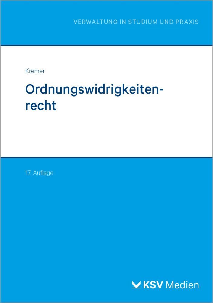 Ordnungswidrigkeitenrecht (Eva-Maria Kremer)
