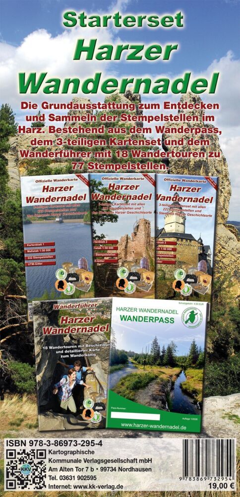 Starterset Harzer Wandernadel, m. 1 Buch, m. 1 Karte, m. 1 Beilage (Kartographische Kommunale Verlagsgesellschaft Mbh)