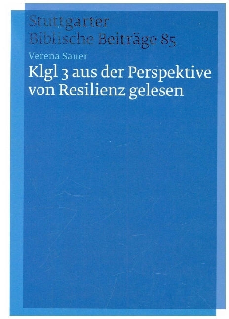 Klgl 3 aus der Perspektive von Resilienz gelesen (Verena Sauer)