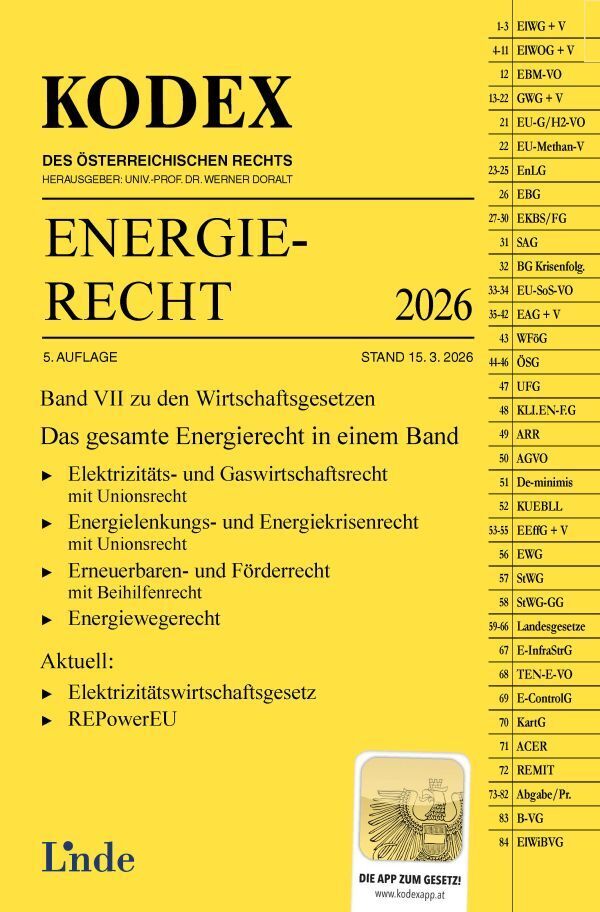 KODEX Energierecht 2026 (Katharina Saric-Gruber)
