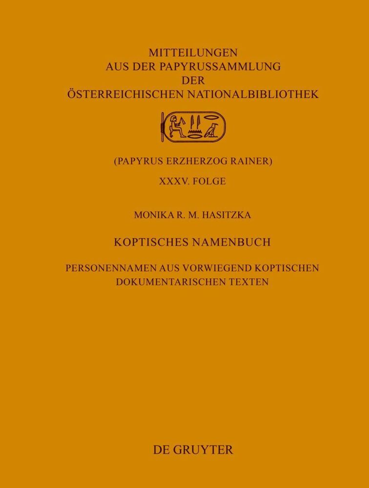 Koptisches Namenbuch (Monika R. M. Hasitzka)