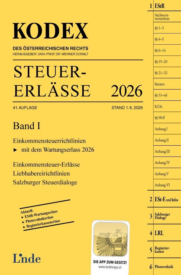 KODEX Steuer-Erlässe 2026, Band I (Michael Schilcher)