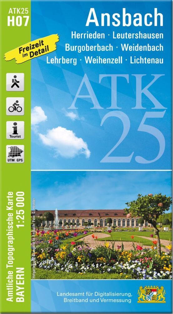 ATK25-H07 Ansbach (Amtliche Topographische Karte 1:25000) (Breitband Und Vermessung, Bayern Landesamt Für Digitalisierung)
