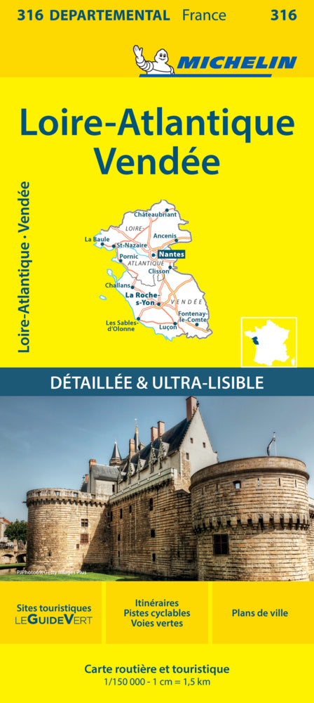 Loire-Atlantique Vendee - Michelin Local Map 316 (Michelin)