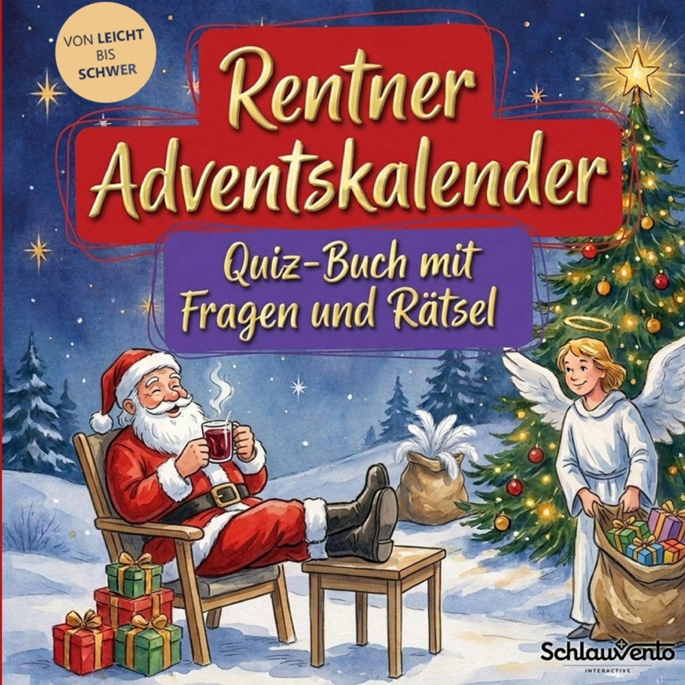 Rentner-Adventskalender: Quiz-Buch mit Fragen und Rätsel (Schlauvento Interactive)
