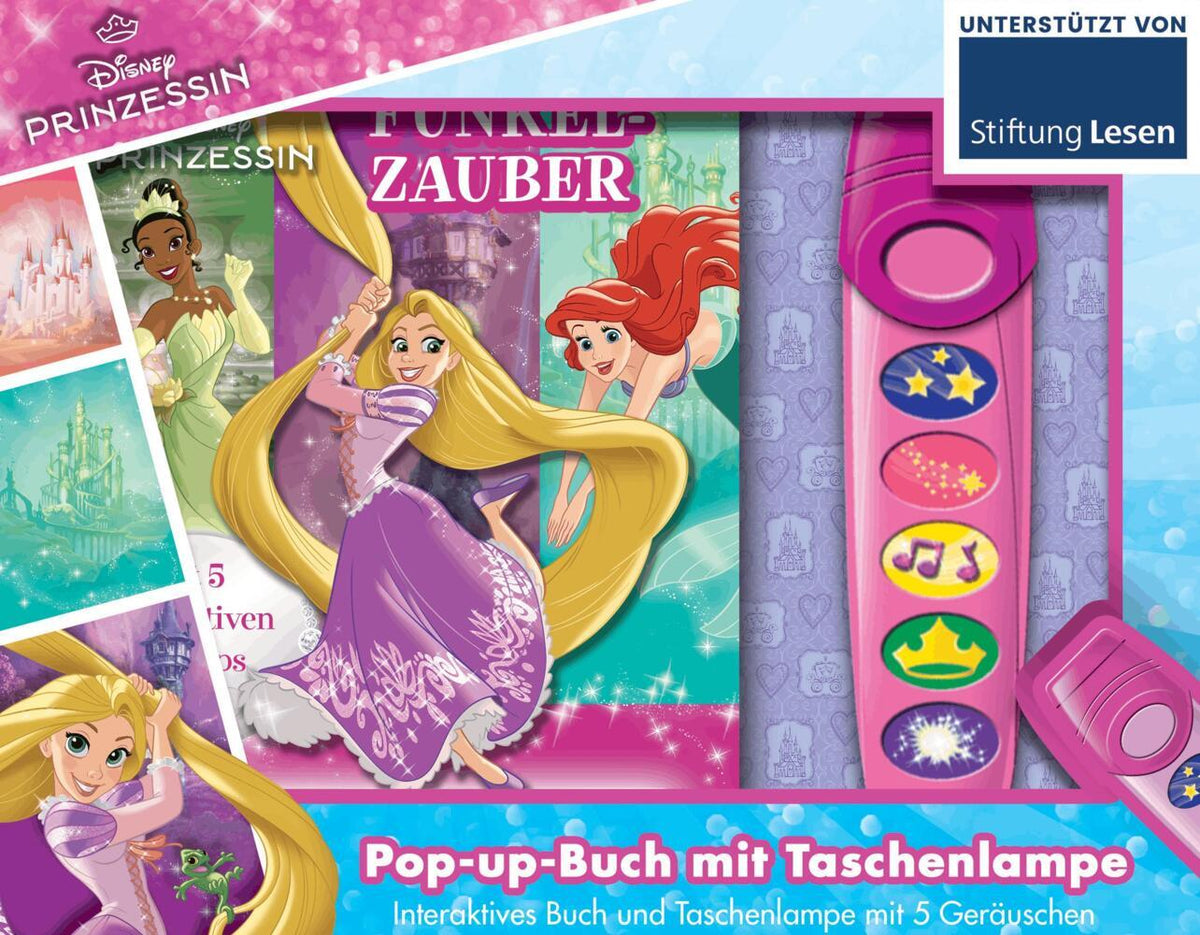 Disney Prinzessinnen - Funkelzauber - Pappbilderbuch mit Taschenlampe und Pop-ups - Bilderbuch mit 5 tollen Geräuschen (Phoenix International Publications Germany Gmbh)