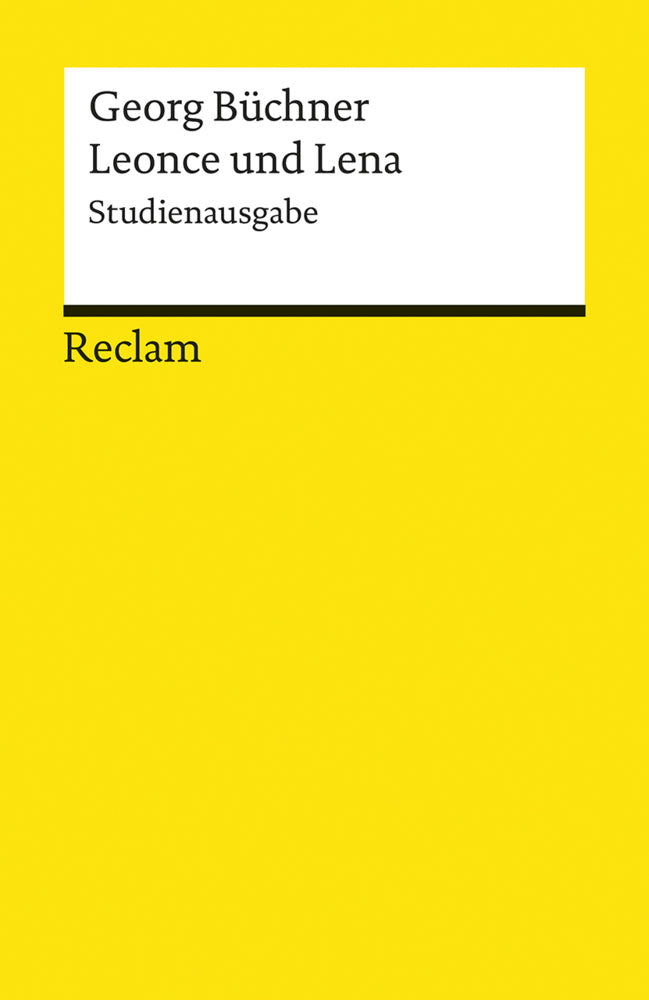 Leonce und Lena. Studienausgabe (Georg Büchner)