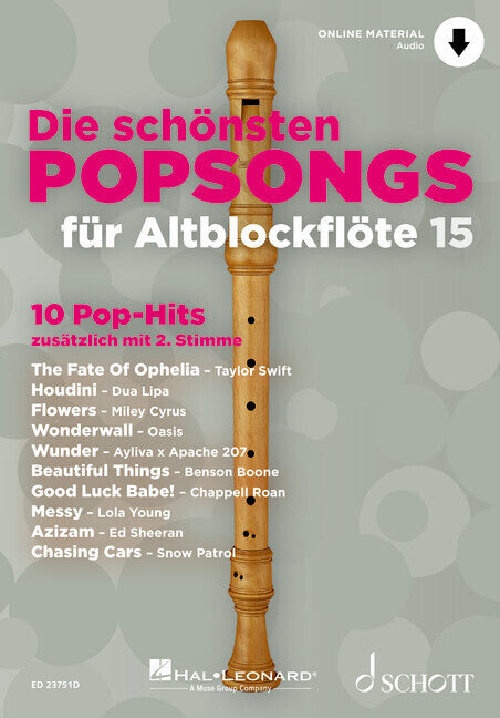 Die schönsten Popsongs für Alt-Blockflöte