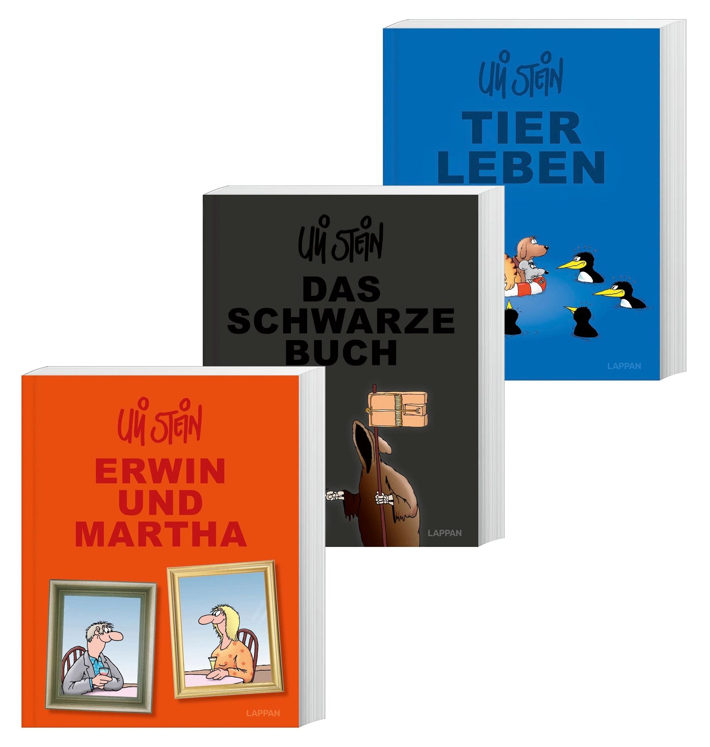 Uli Stein Gesamtausgabe 3er Set: Erwin und Martha/Das schwarze Buch/Tierleben