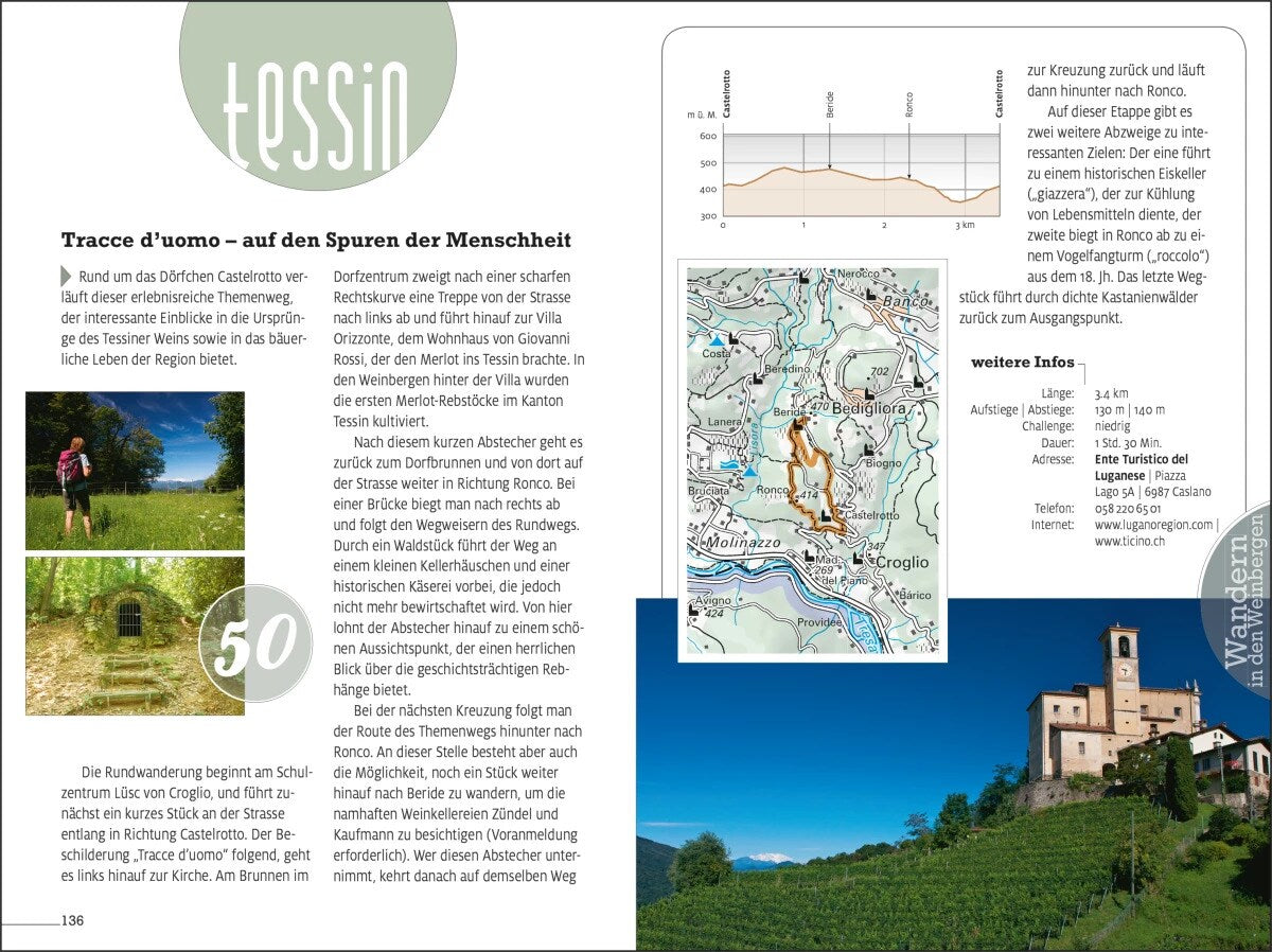 Kümmerly+Frey Erlebnis Schweiz Wandern in den Weinbergen - Wanderführer