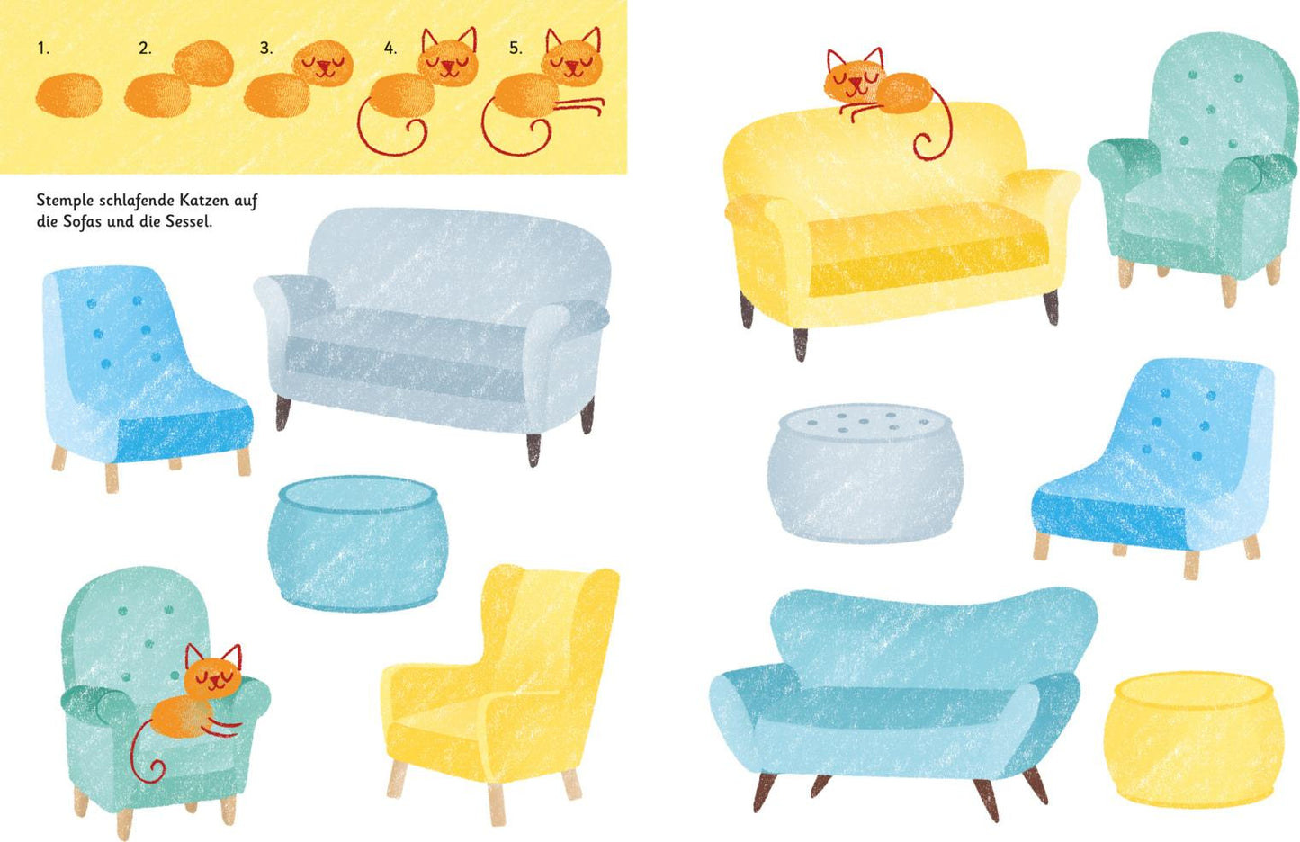 Fingerstempeln: Hunde und Katzen