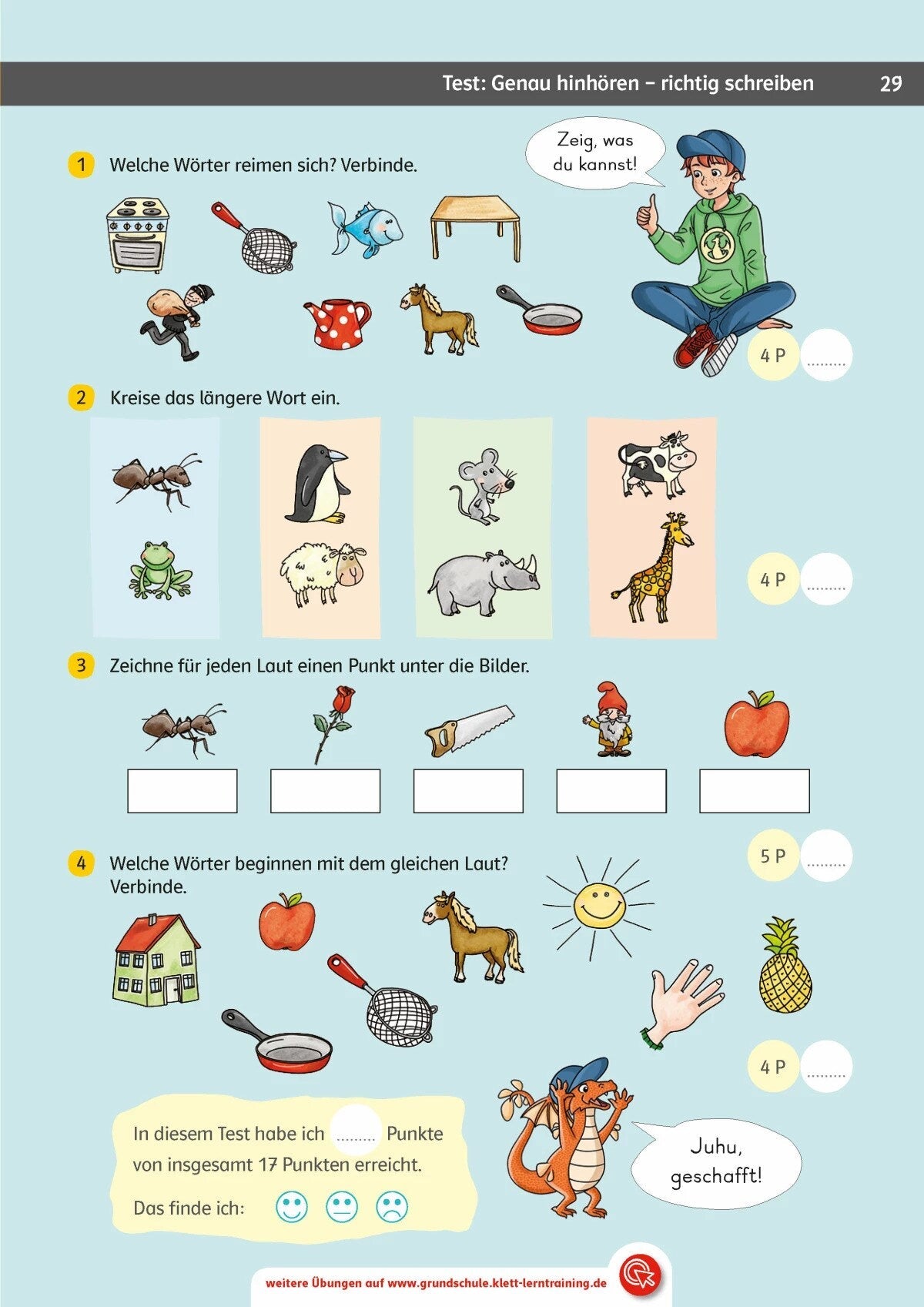 Klett Team Drachenstark: Das grosse Trainingsbuch Deutsch 1. Klasse