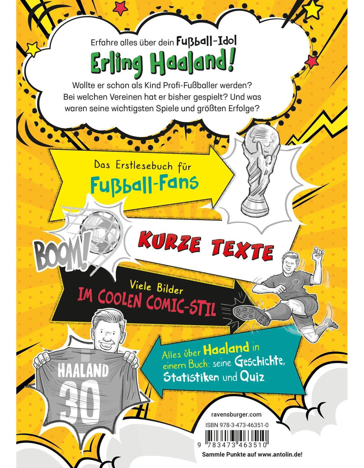 Fussball-Stars - Haaland. Vom Fussball-Talent zum Megastar (Erstlesebuch ab 7 Jahren), Fussball-Geschenke für Jungs und Mädchen