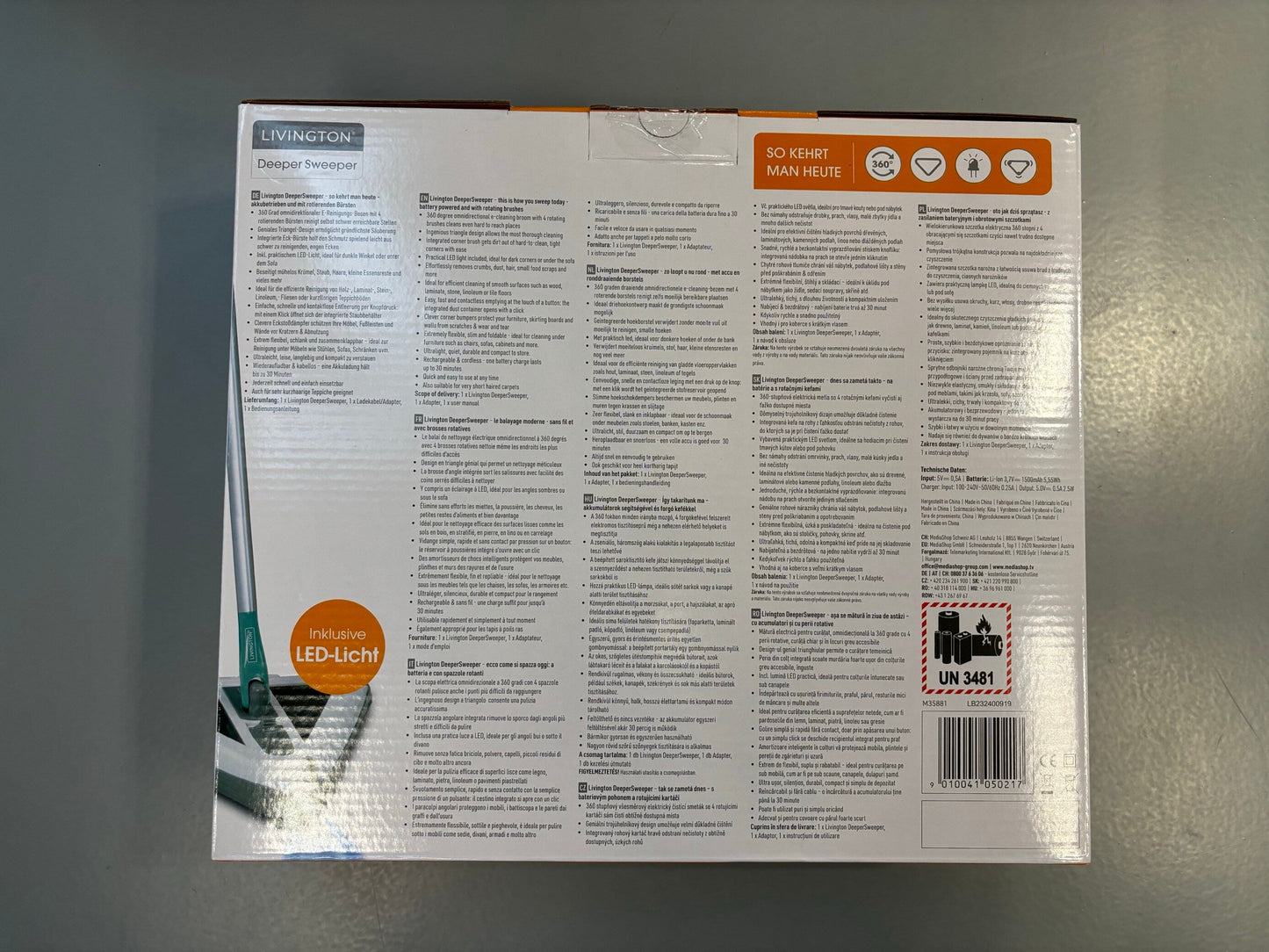 Livington Deeper Sweeper 360 Grad Akku-Bodenreiniger