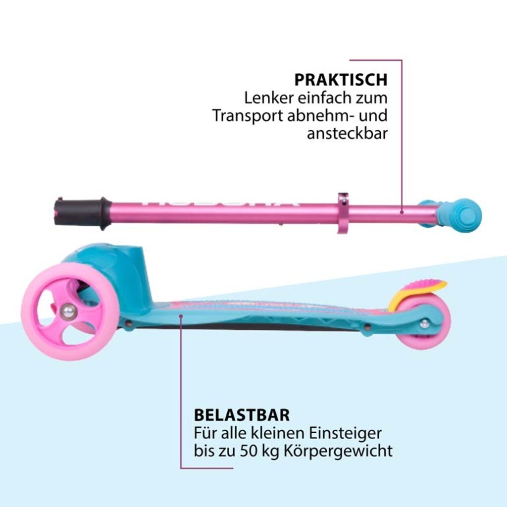 Scooter FLITZKIDS 2.0 SKATE WONDERS in rosa/hellblau