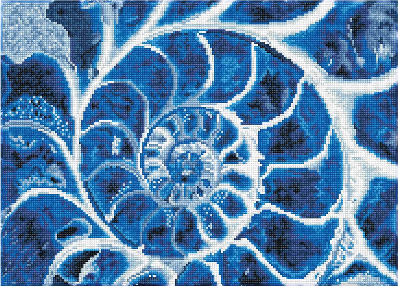 Magni Diamond Dotz DD9-057 Blue Nautilus, ca. 51,5 x 37 cm groß, Diamond Painting, Malen mit Diamanten, fu