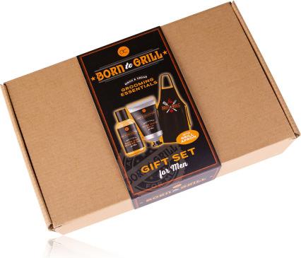 Geschenkset "Born to Grill" mit Schürze