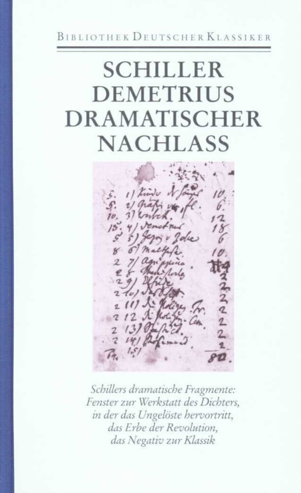 Demetrius, Dramatischer Nachlaß (Friedrich Schiller)