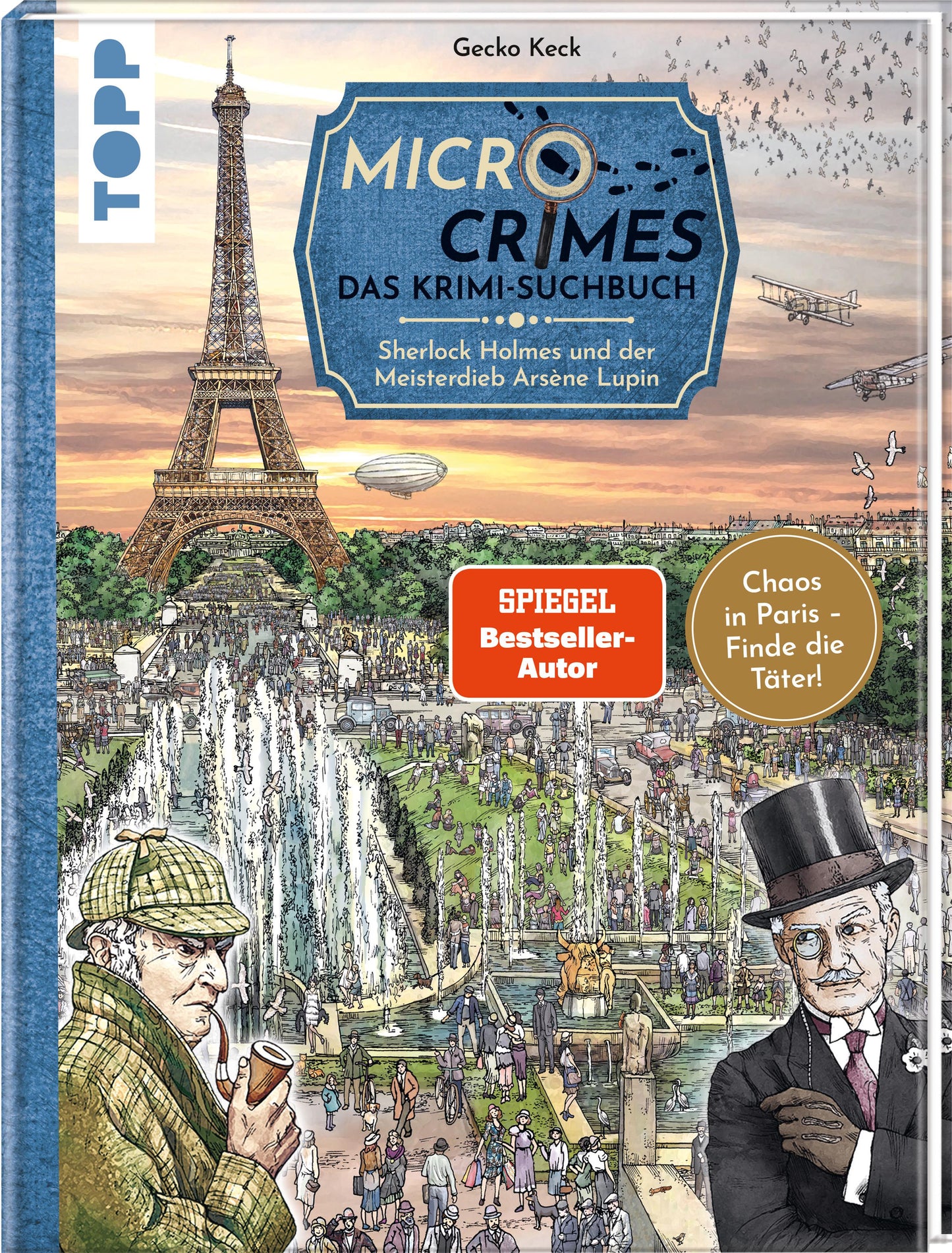 Frech Micro Crimes. Das Krimi-Suchbuch. Sherlock Holmes und der Meisterdieb Arsène Lupin. Finde die (Deutsch, 2022, Gecko Keck, Christian Weis)