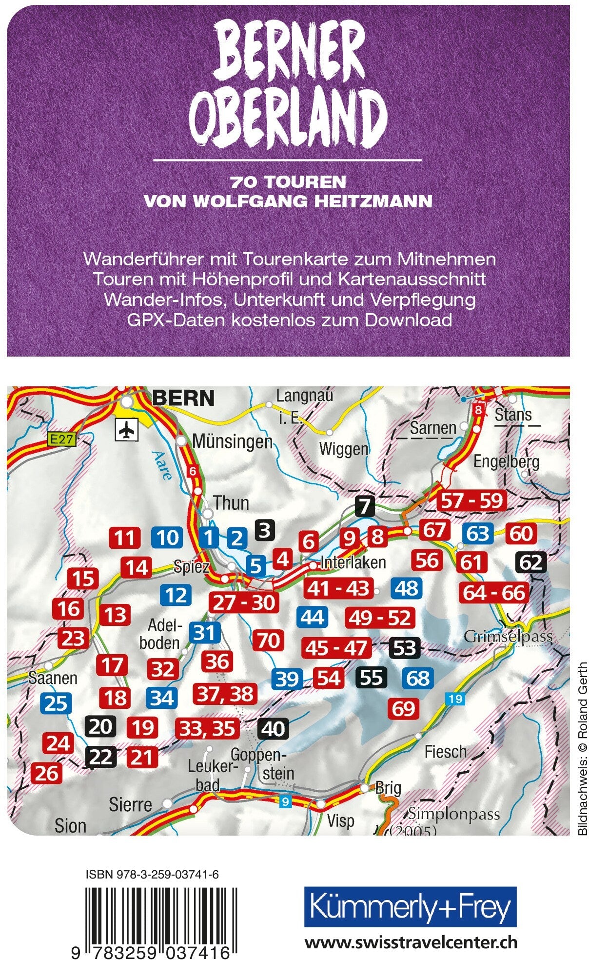 Hallwag Kümmerly+Frey Berner Oberland Wanderführer (Deutsch, 2023, Wolfgang Heitzmann)
