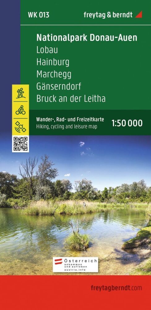 freytag & berndt Wanderkarte WK 013 Nationalpark Donau-Auen, Lobau - Hainburg - Marchegg - Gänserndorf - Bruck an der Leitha 1:50.000