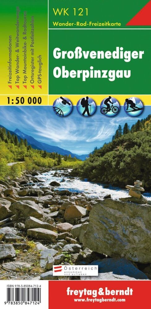freytag & berndt Wanderkarte WK 121 Großvenediger - Oberpinzgau 1:50.000