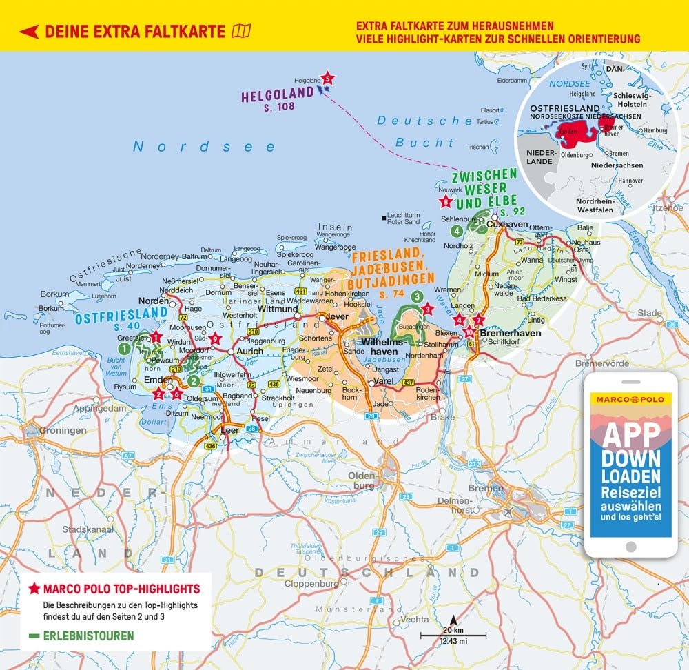 Marco Polo Reiseführer Ostfriesland, Nordseeküste Niedersachsen, Helgoland (Deutsch, 2023, Klaus Bötig, Maria Berentzen)