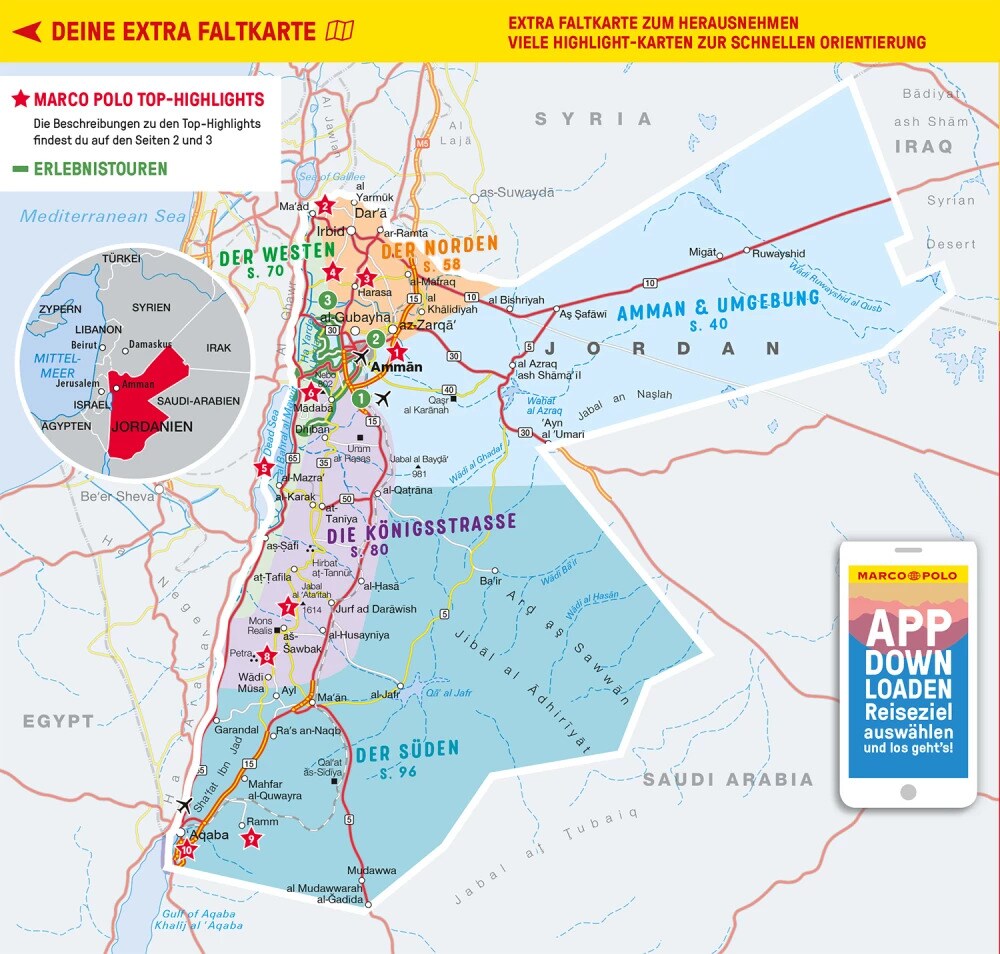 Marco Polo Reiseführer Jordanien (Deutsch, 2023, Martina Sabra)