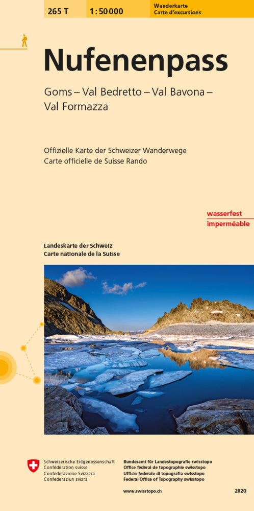 265T Nufenenpass Wanderkarte (Bundesamt Für Landestopografie Swisstopo)