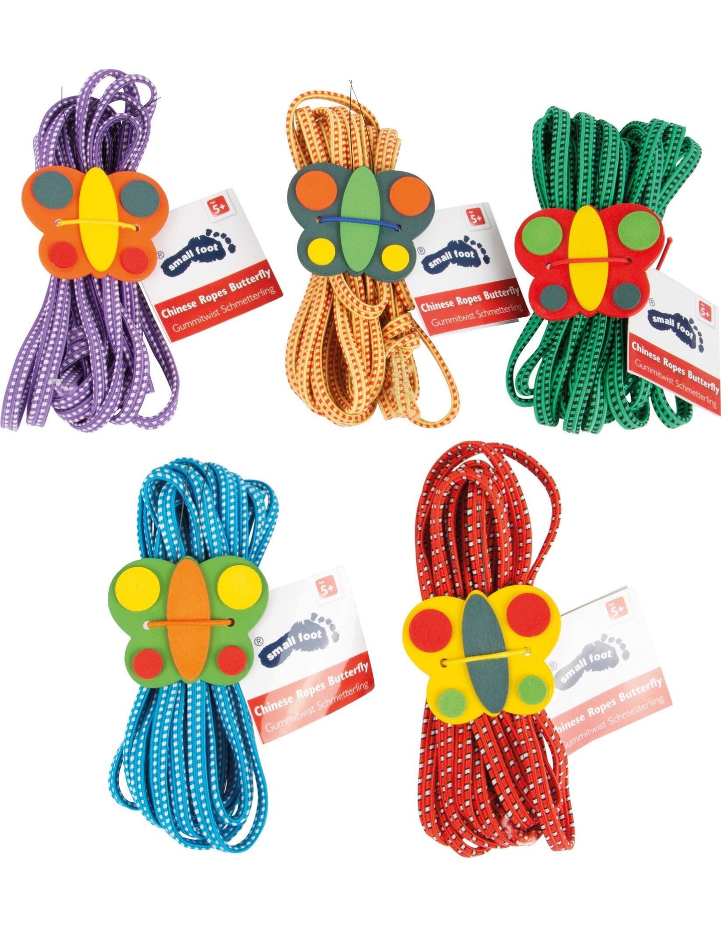 Gummitwist SCHMETTERLINGE 5er-Set in bunt